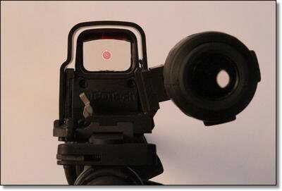 This is the shooter's perspective.&nbsp;The pictures don't really do it justice though. This is a really sweet piece of gear