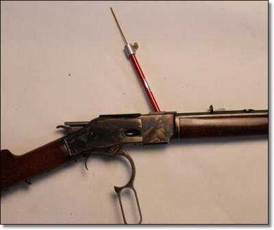 The curved version for lever guns uses a thick piano sized wound wire to play the measurement back and forth against the cleaning rod instead of the plastic pusher in the straight version. I found both to work equally as well The curved version for lever guns uses a thick piano sized wound wire to play the measurement back and forth against the cleaning rod instead of the plastic pusher in the straight version. I found both to work equally as well