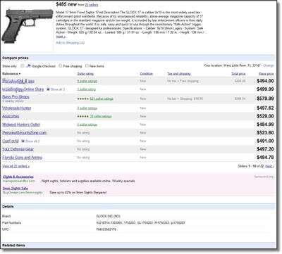 Google Bans Guns in Shopping - Good News for Stocking Gun Dealers