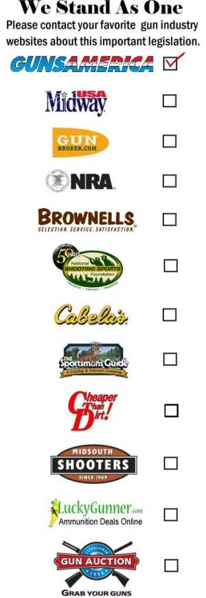 We Stand As One!  Contact Congress on Guns - Email Your Contacts!