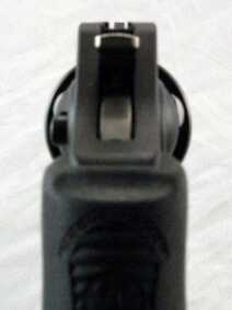 The sights are adequate but a switch to a more visible front sight would help in quickly developing situations.