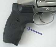 Crimson Trace makes a laser grip for the LCR similar to this one. Your second finger falls naturally over the “on” button so you don’t have to think about turning it on.