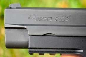 The P227 has a stainless steel slide over a lightweight aluminum alloy frame. The entire pistol is finished with a wear-resistant black Nitron coating for protection from the elements.