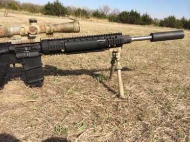 The free-floating quad rail is a little beefy, but comes with rail panels for those who desire to keep skin on their hands.