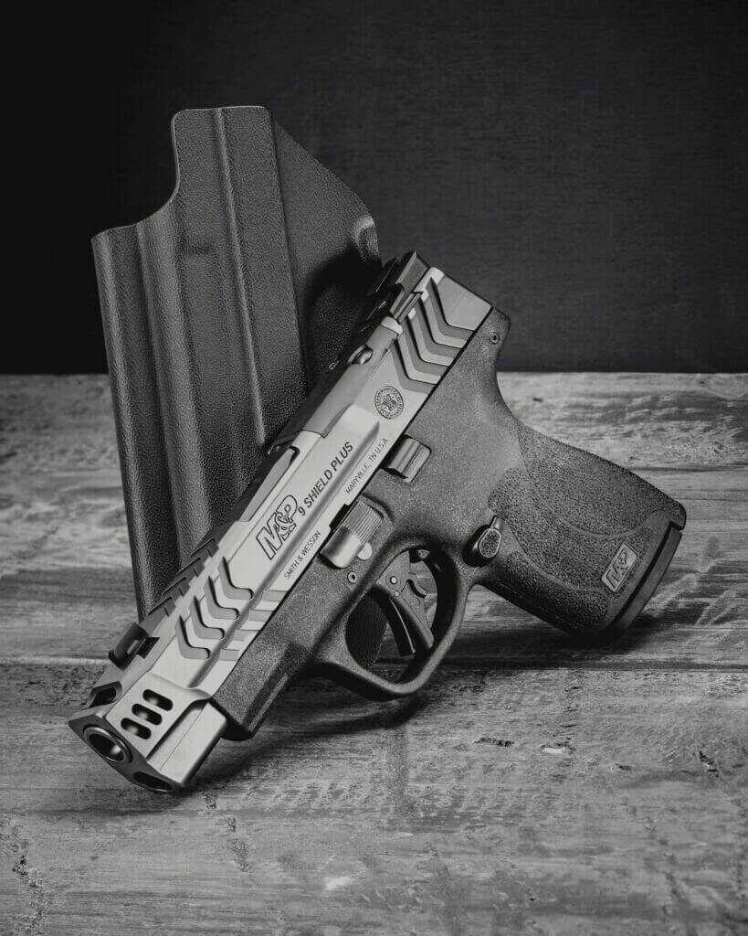S&W new PC carry comp M&P9 pistol.