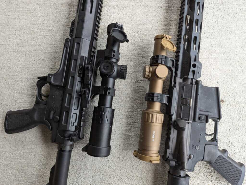 Two LPVOS side by side