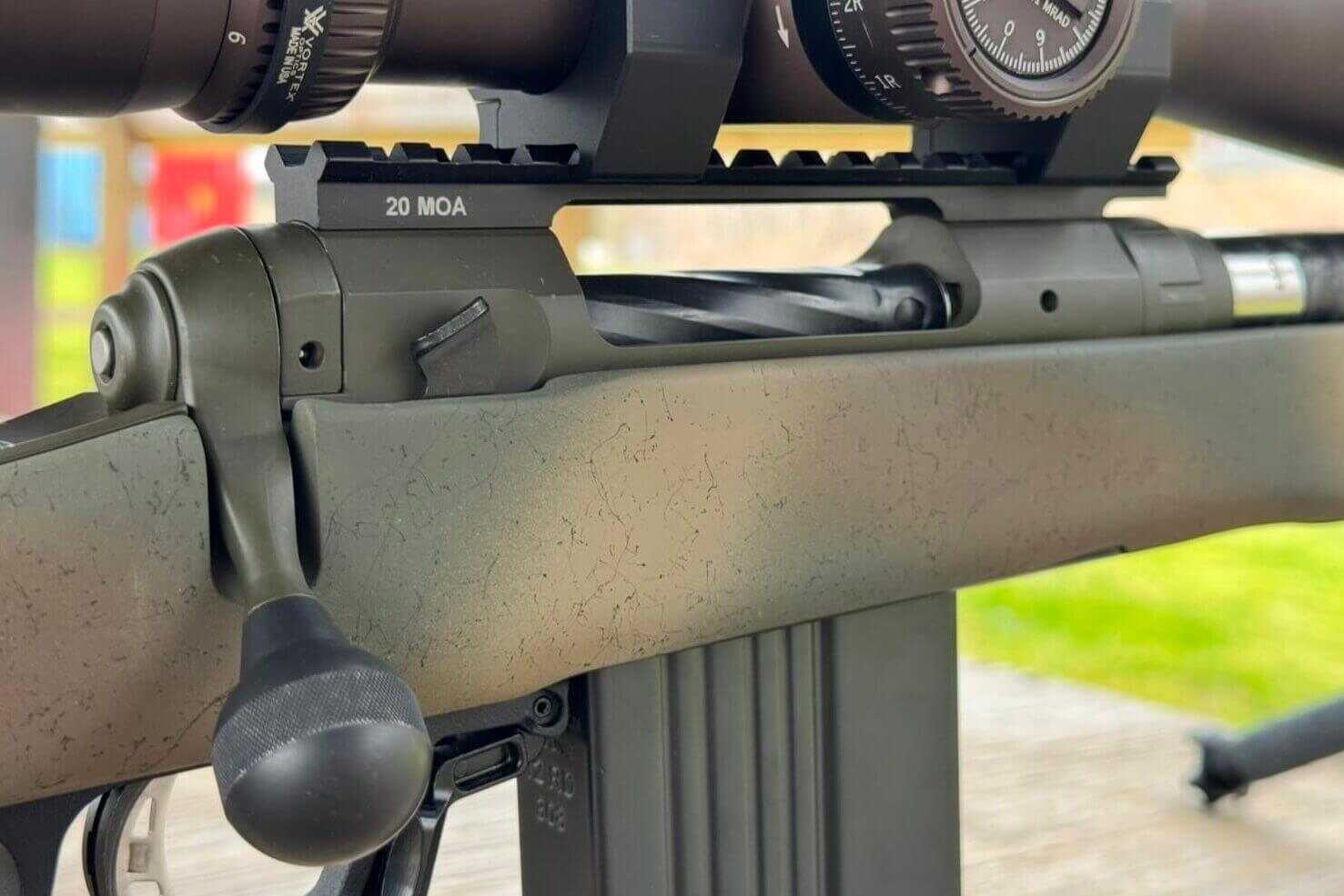 Oversized bolt handle on Savage 110 PPR