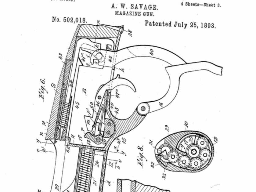 savage rotary magazine patent drawing