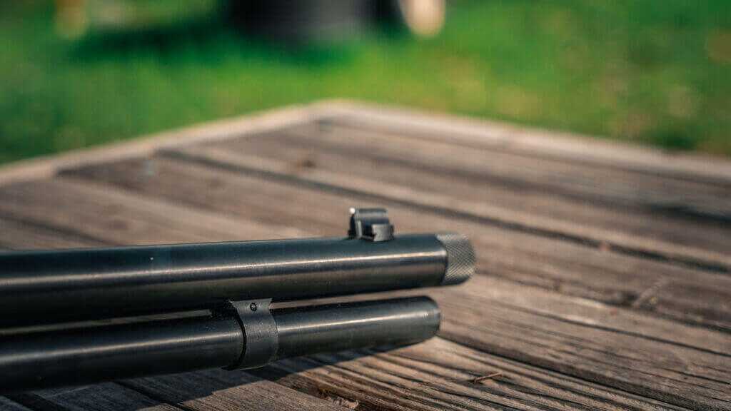 Taylor's & Company 1873 has a blued barrel