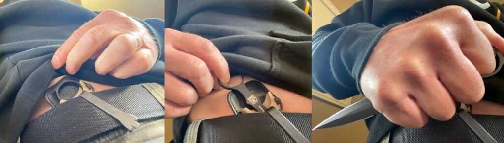 man holding the benchmade knives socp dagger 2025 father's day