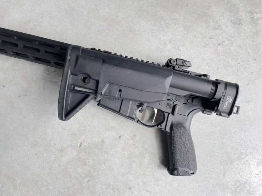 Law Tactical Folding Stock Adapter in folded position