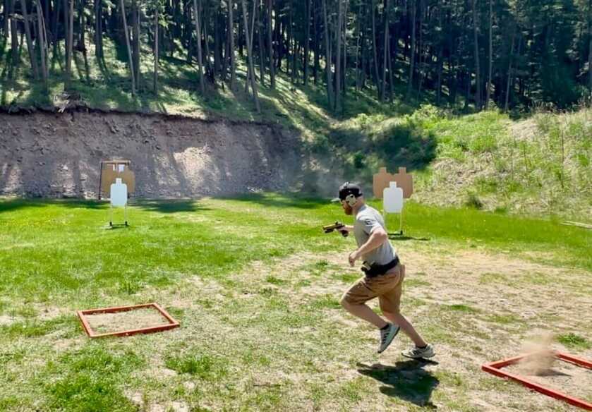Running in a USPSA match with the Kimber 2K11.