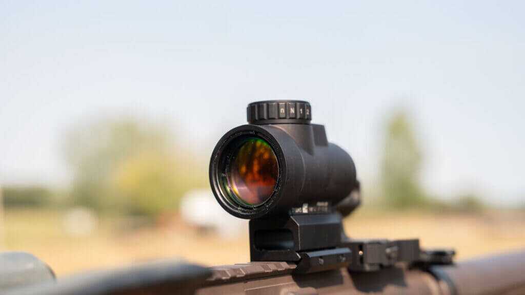 Trijicon MRO SD with 3x magnifier field ready on AR-15