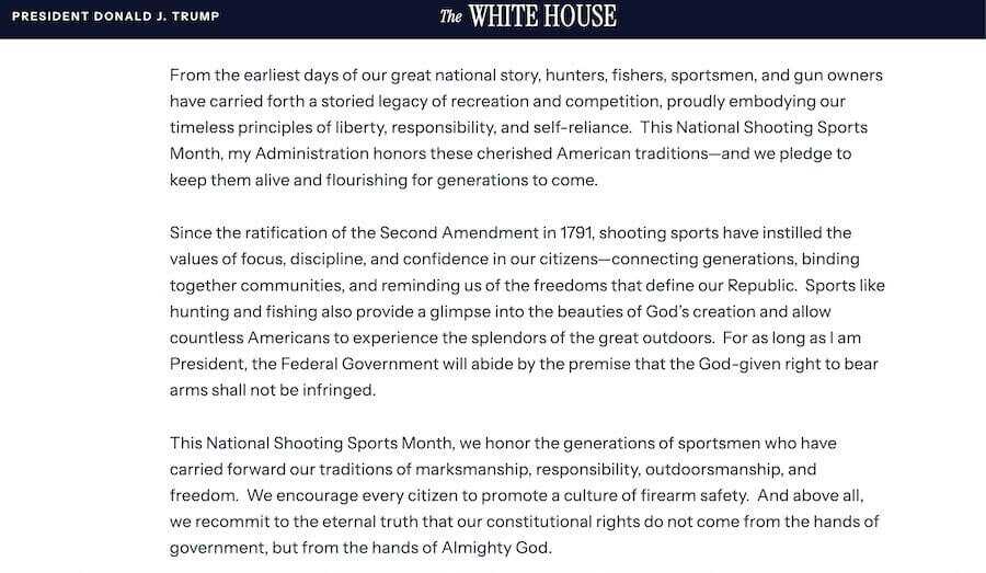 Trump sends national message to gun owners. 