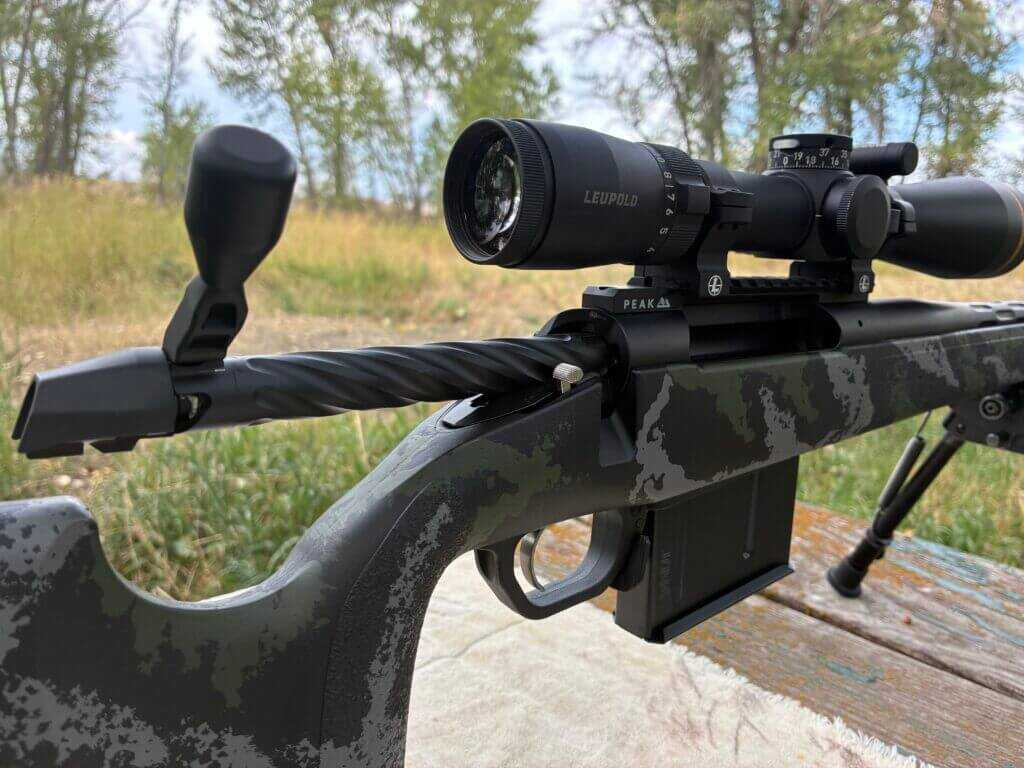 Weatherby 307 Range XP action closeup showing 700 style footprint