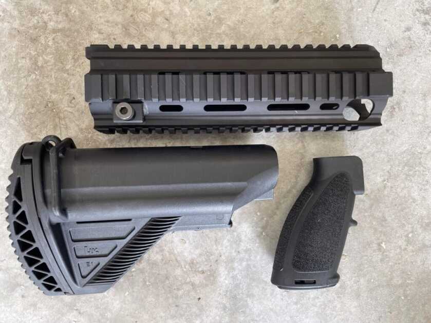 Pinned HK416 buffer retainer compared to standard AR-15 retainer