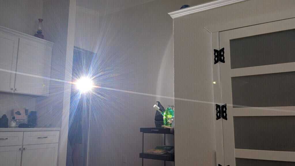 weapon mounted light on handgun used to identify threat and establish PID