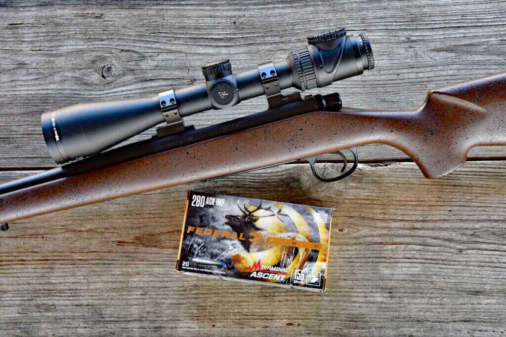 Custom Remington 700-based 280 Ackley Improved by Hill Country Rifles with Federal Terminal Ascent ammo