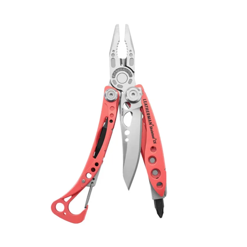 Leatherman multi tool in Guava color as a campus friendly pocketknife option