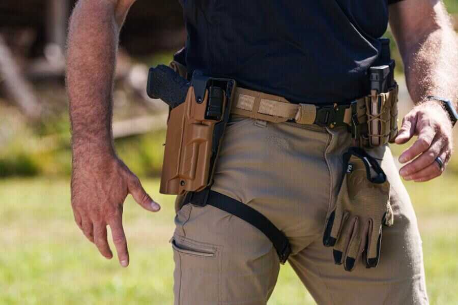 A level 3 retention holster from Black Point Tactical.