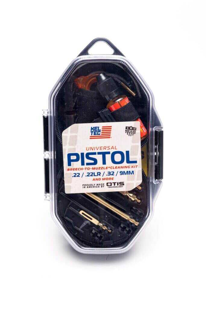 KelTec universal pistol cleaning kit by Otis with compact carry case
