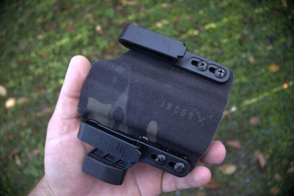 Safariland IncogX holster with Multicam Cordura cover over Boltaron shell