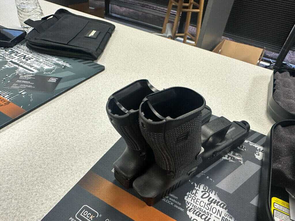 Glock Gen 6 frame with slightly flared magwell for faster reloads