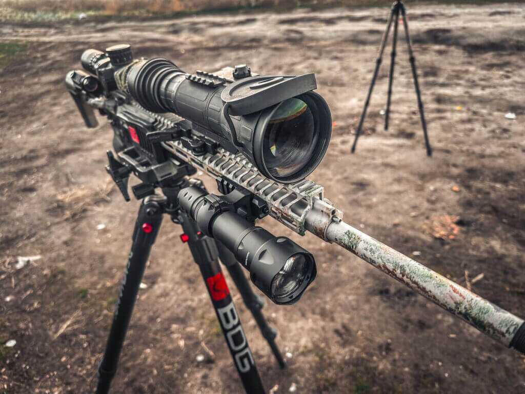 Armasight CO-LR mounted and ready ahead of a Nightforce NX8 2.5-20x50