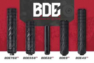 Primary Weapons Systems debuts the BDE suppressor line, combining Direct Metal Fusion 3D printing, modular titanium baffles, and durable PVD finishes for consistent, low-back-pressure performance.