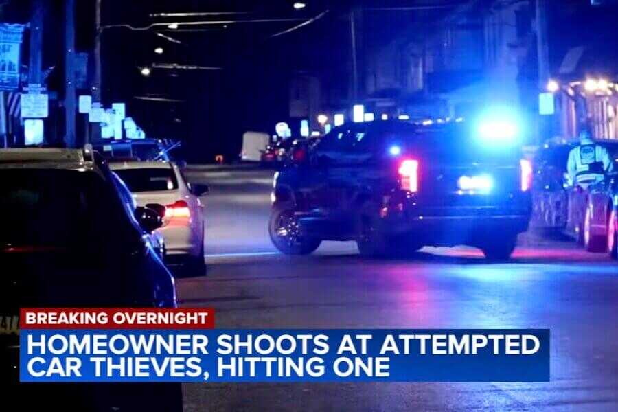 A homeowner shot at two car thieves this week, wounding one in Lehigh county.