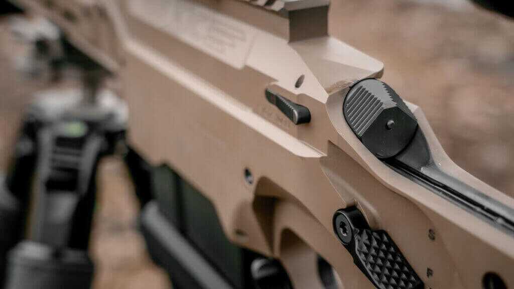 Three-lug bolt of the Seekins SIC with 60-degree throw displayed