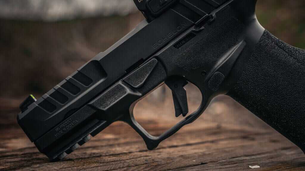 A close up of the trigger on the Echelon.  