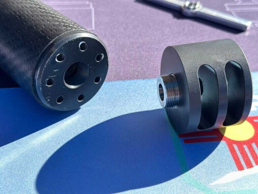 A close up look at the solid endcap as well as the brake.