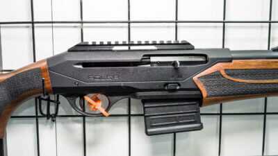 Close up view of the receiver and magazine