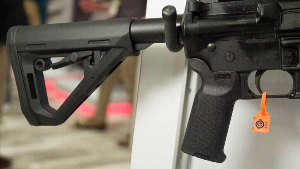 Close up of the buttstock and grip.