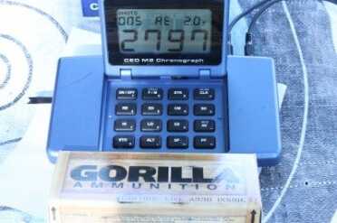 Average velocity on the Gorilla ammo is in the range it should be. It is hard to make full power accurate ammo, and this is great stuff. 