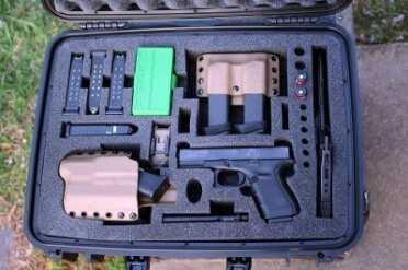 This is the GLOCK 19 I keep on hand. You know--just in case. 