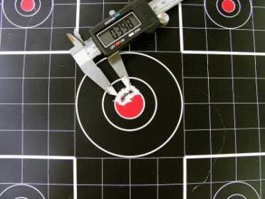 My best 100 yard group with the Hornady Superformance 150gr. SST. That’s three rounds.