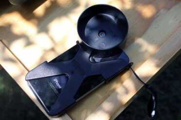 The Meopta MeoPro 80 HD Spotting Scope The cup on the back fits perfectly on the eyepiece of the spotting scope, unless it doesn't. I ended up with a XX for a XX eyepiece, and it still worked well enough. I just set it on the scope and positioned it and it worked perfectly.