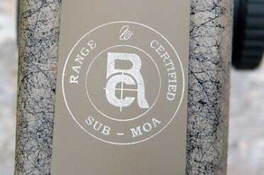 Certified and guaranteed to shoot less then 1 moa accuracy. The smallest group at the range was 0.37. Promise delivered.