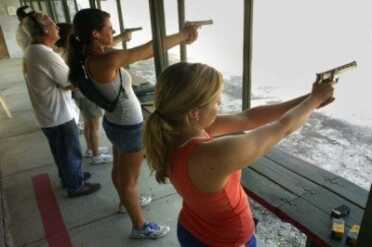 Top 5 reasons we don't shoot more often Women shooting at a gun range! Don't freak out, and don't annoy them. (Photo Jacksonville.com)