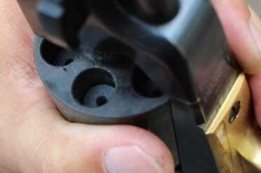 The Original Hand Cannon--no FFL required Two pellets of powder leave just enough room for a ball.