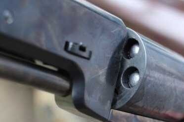 The Original Hand Cannon--no FFL required Seated balls on top of pellets.