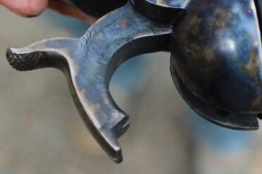 The Original Hand Cannon--no FFL required Tihs gun gets dirty fast. The build up here is from 5 shots.