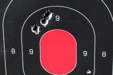 The Ultimate Muzzleloader is a Remington? From 50 yards, the group was consistent. No problems there.