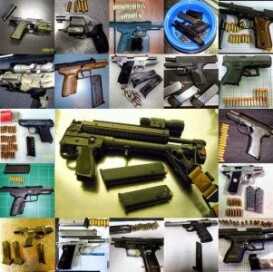 Guns discovered by the TSA.  (Photo: TSA) 