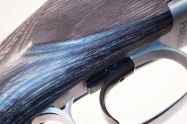 The trigger can be adjusted back and forth along a slide, giving you an exact length of pull fit.