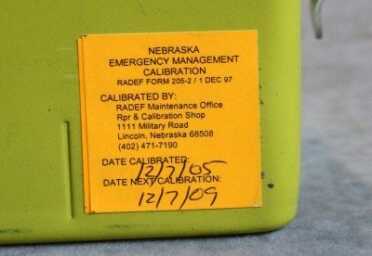 Prepping 101: Catastrophic Radiation Events & How to Survive Some of the meters currently sold on Ebay have calibration stickers from the early to late 2000s.