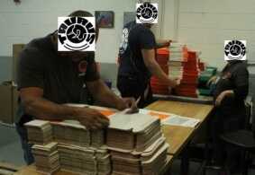 Even the boxes are folded by hand at Taurus.  These are the new orange boxes you'll see already at the gun dealers these days. 