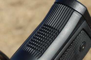 The checkering provides a good grip surface.